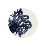 Dessous de verre en vinyle rond — modèle Polpo, motif jungle