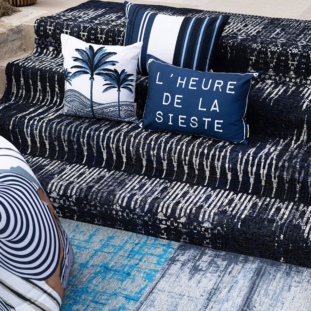 Lafia Blue outdoor rug