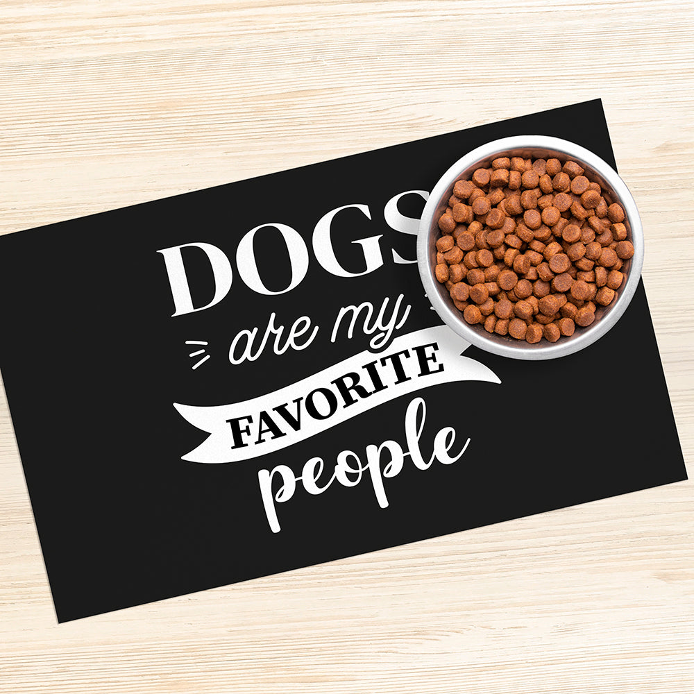 Dogs vinyl bowl mat