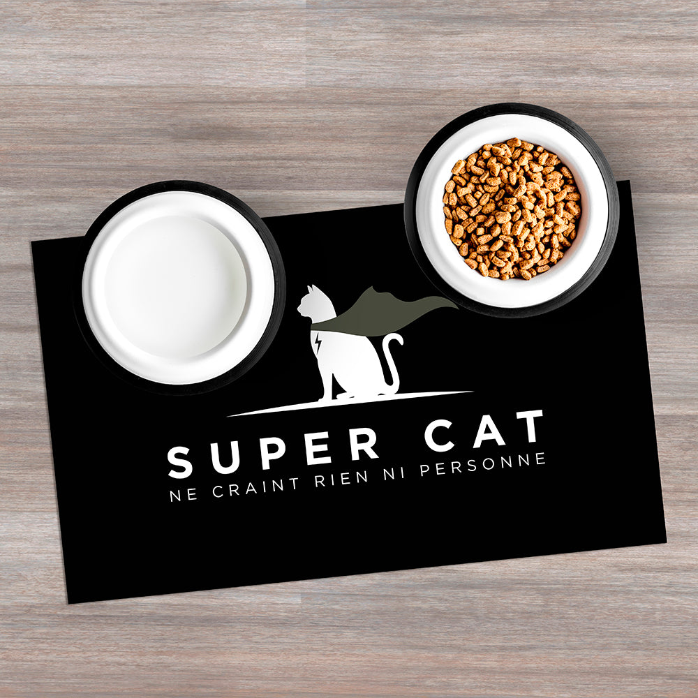 Alfombrilla de vinilo para cuenco Super Cat