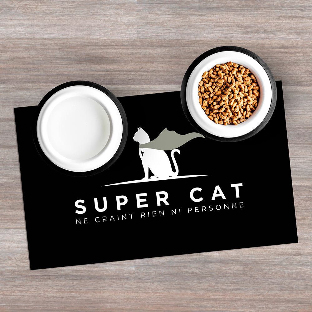 Alfombrilla de vinilo para cuenco Super Cat