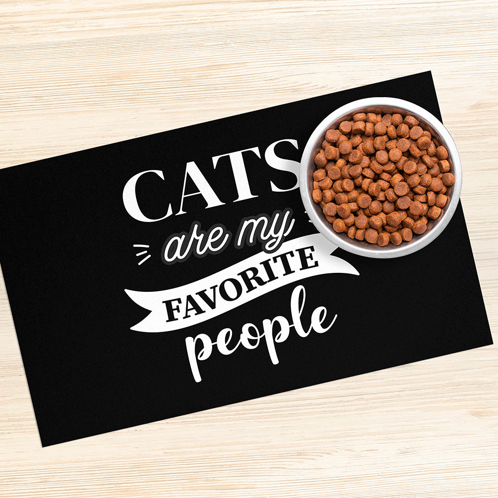 Cats vinyl bowl mat