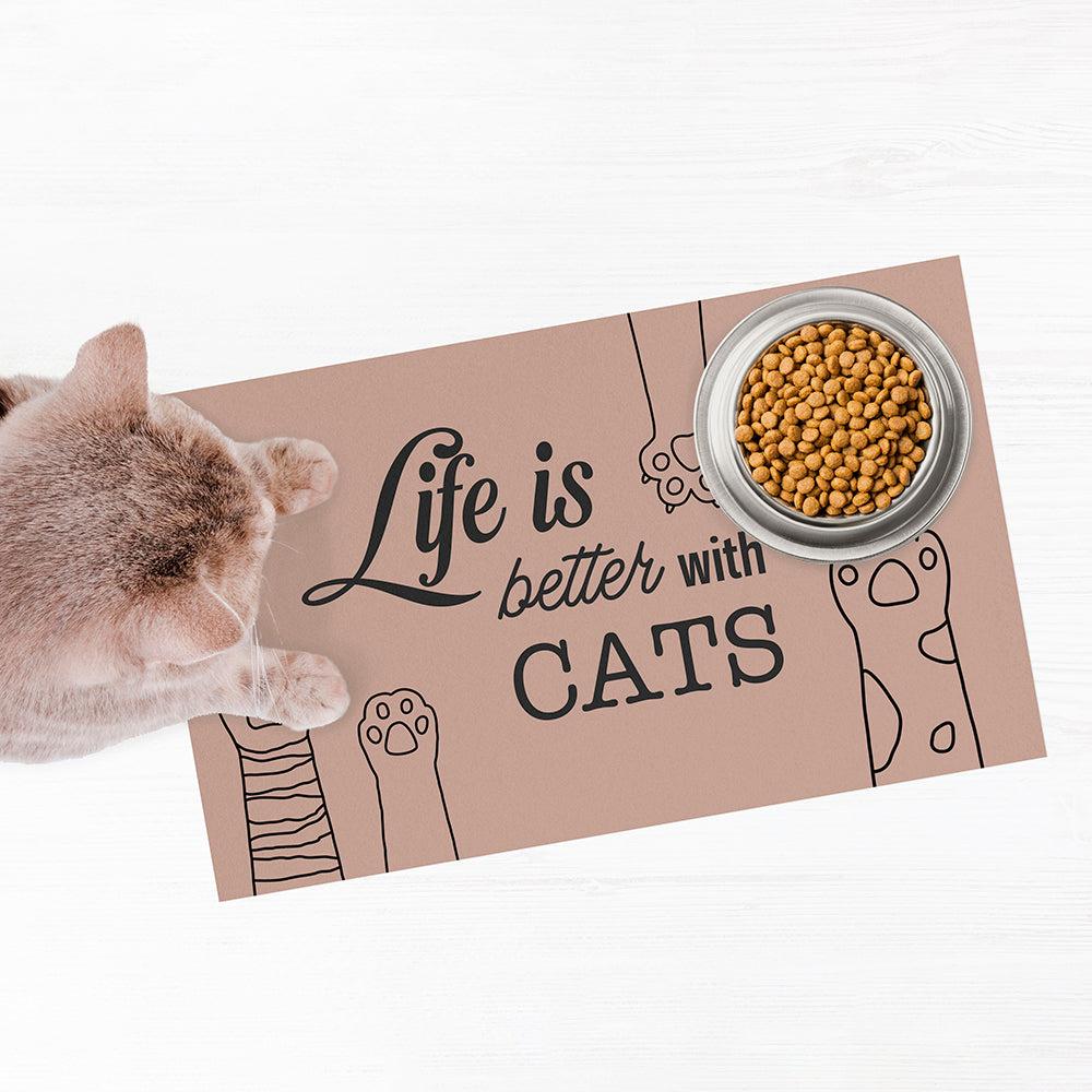 Life Cat vinyl bowl mat