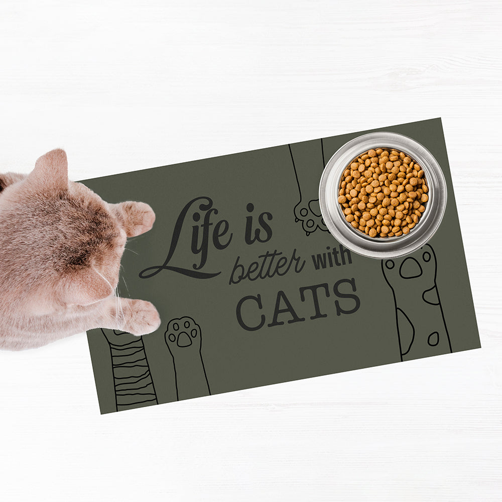 Tapis gamelle vinyle Life Cat