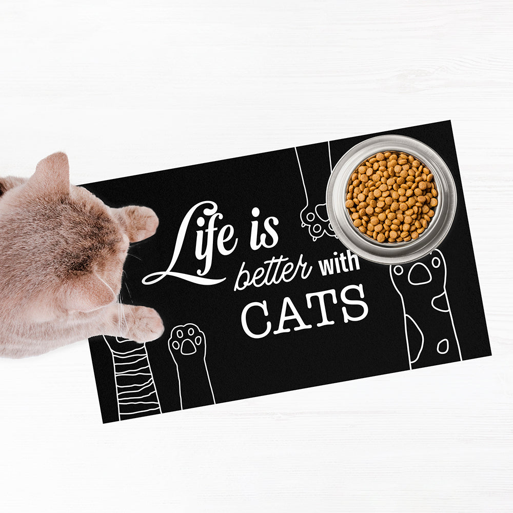 Life Cat vinyl bowl mat