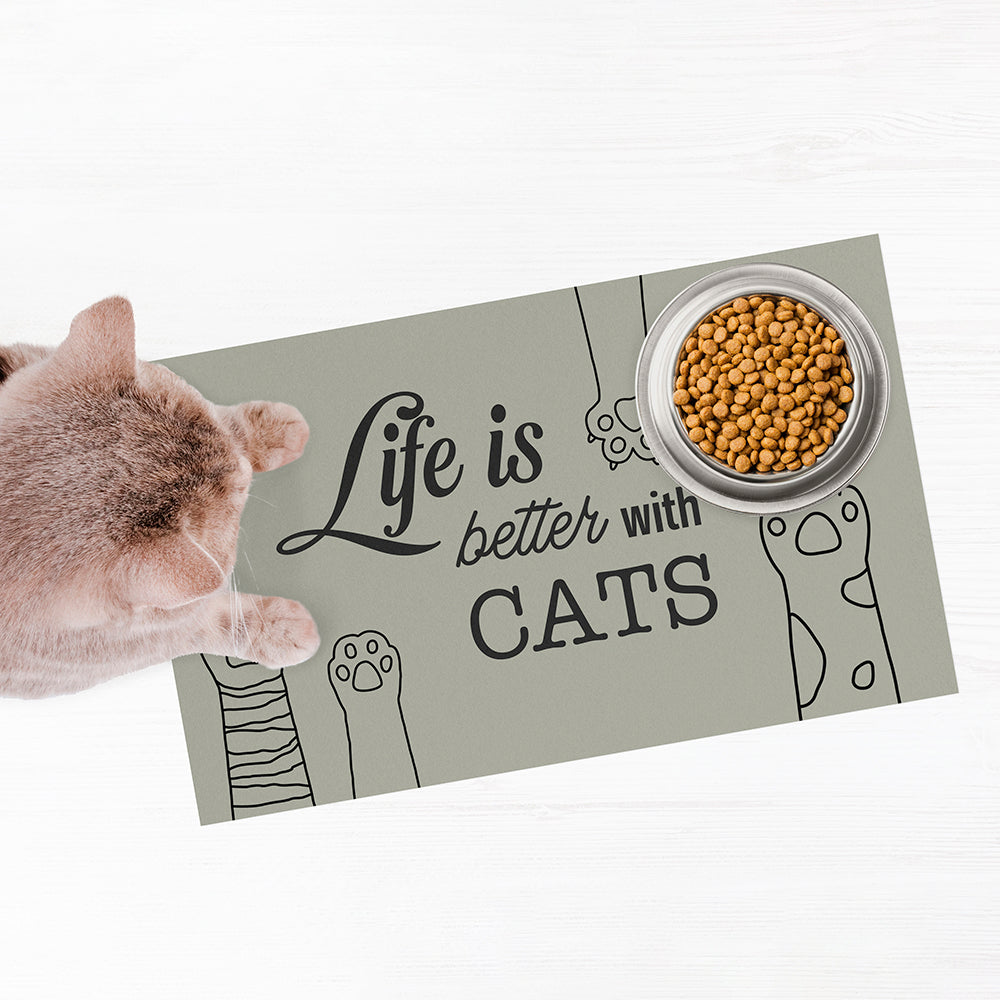 Tapis gamelle vinyle Life Cat