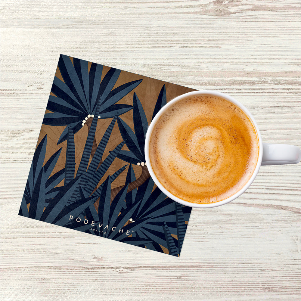 Set of 6 Beloha vinyl coasters