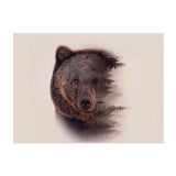 Tapis vinyle en vinyle rectangulaire — modèle Ours Ours Brun