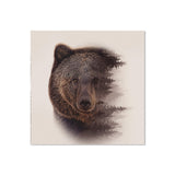 Dessous de verre en vinyle carré — modèle Ours Ours Brun