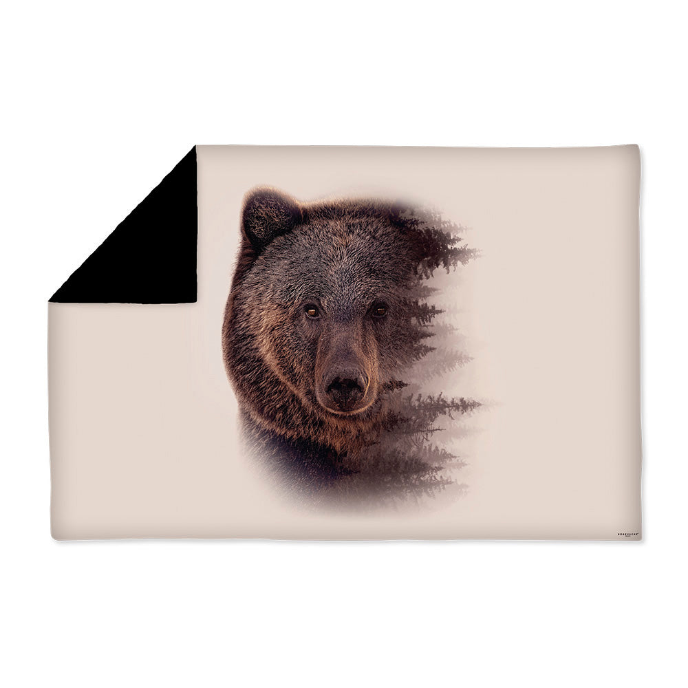 Plaid Velours Ours Ours Brun