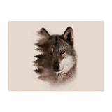 Tapis vinyle en vinyle rectangulaire — modèle Loup Wolf
