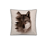 Coussin en velours carré — modèle Loup Wolf