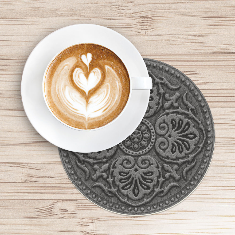 Set of 6 Ambory vinyl coasters