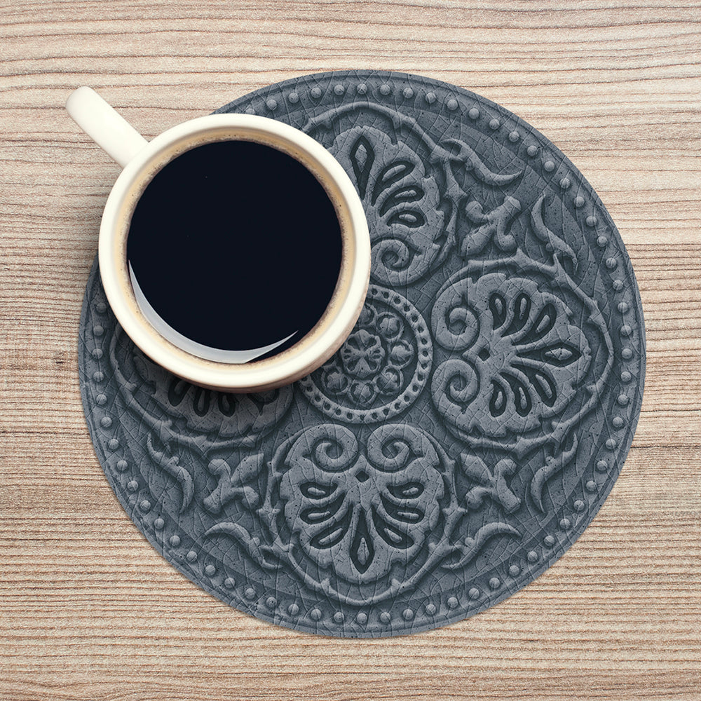 Set of 6 Ambory vinyl coasters