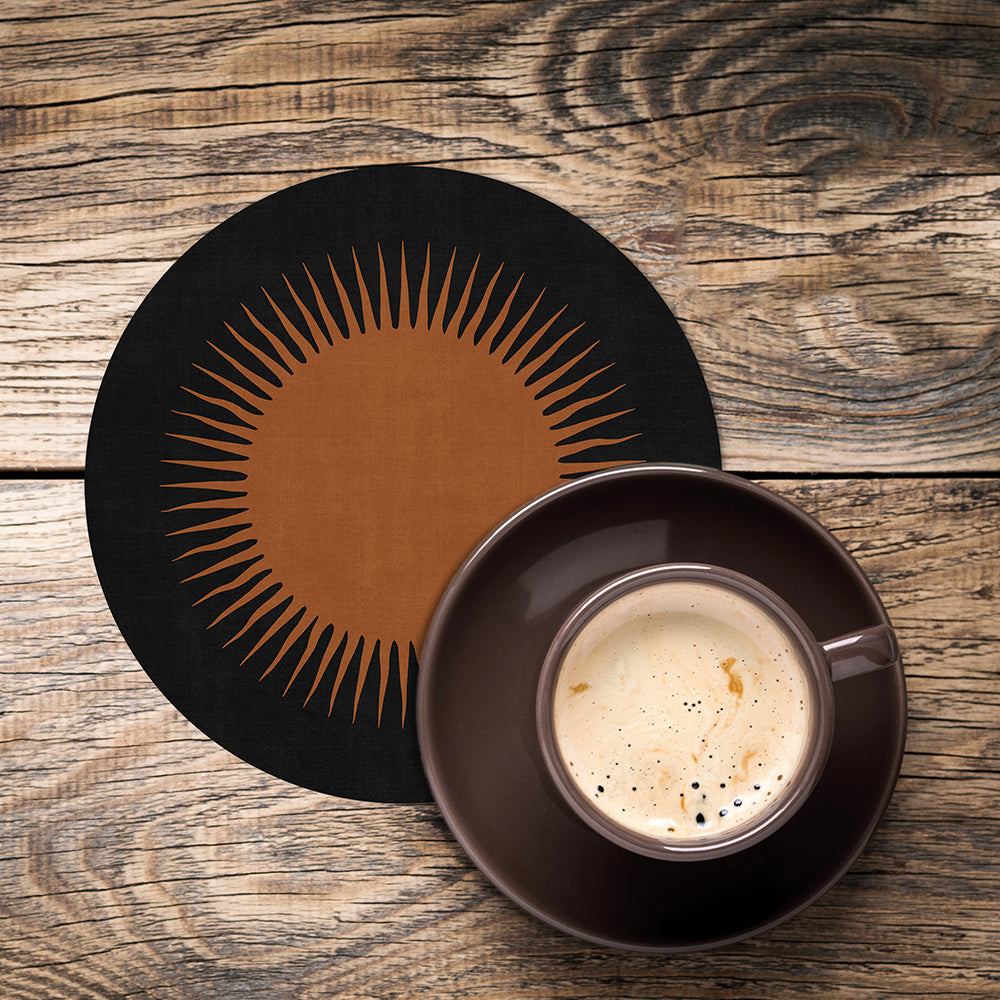 Set of 6 Bepeha vinyl coasters