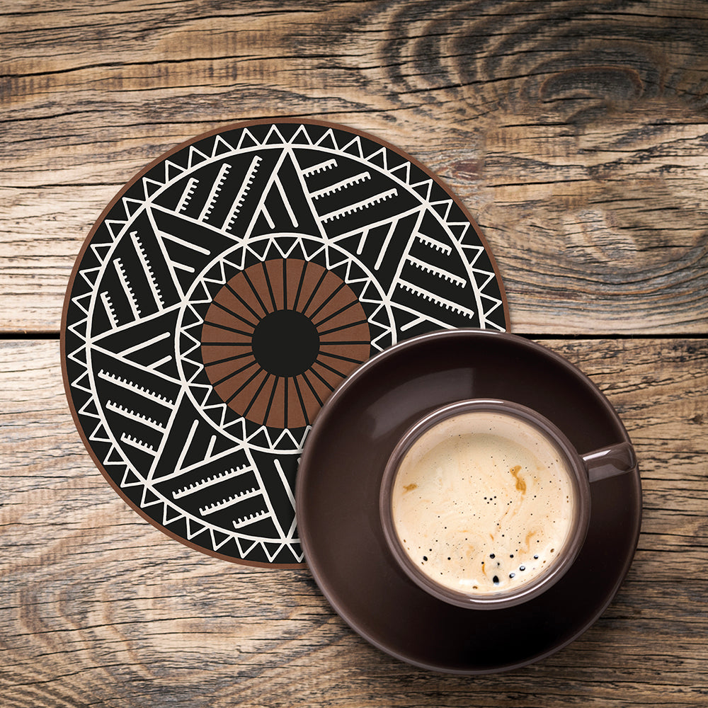 Set of 6 Koka vinyl coasters