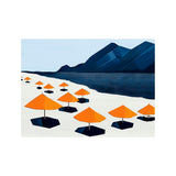 Set de table en vinyle rectangulaire — modèle Parasola, inspiration bord de mer