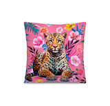 Coussin en polyester carré — modèle extérieur Amioso, motif jungle