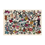 Tapis vinyle en vinyle rectangulaire — modèle Tattoo Anchor