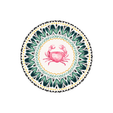 Dessous de verre en vinyle rond — modèle Cima, motif jungle