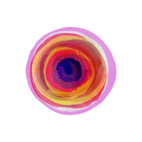 Dessous de verre en vinyle rond — modèle Alta, motif jungle