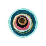 Dessous de verre en vinyle rond — modèle Skala, inspiration bord de mer