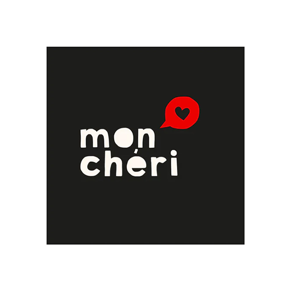 Set of 6 Mon Chéri vinyl coasters