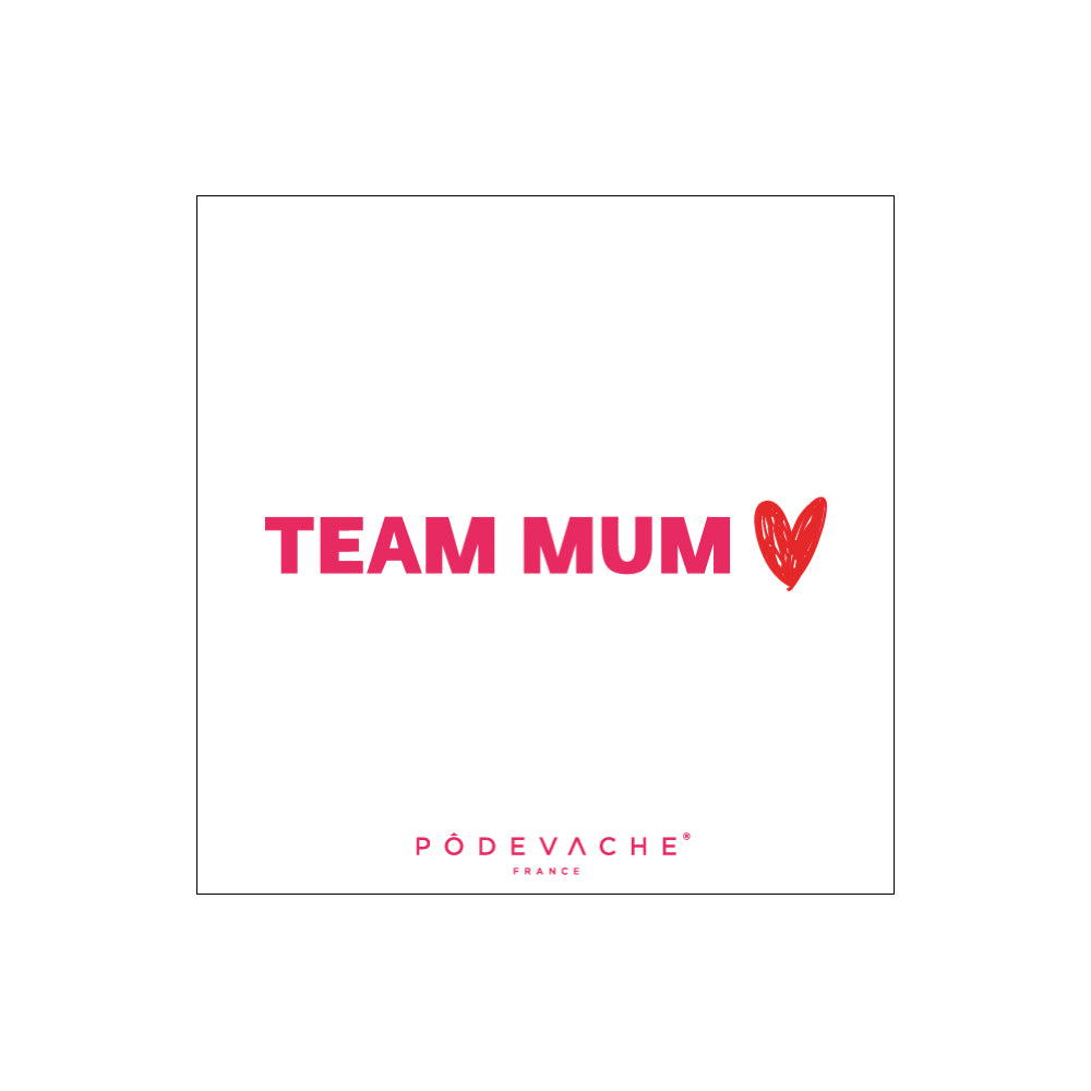 Set of 6 Team Mum vinyl coasters