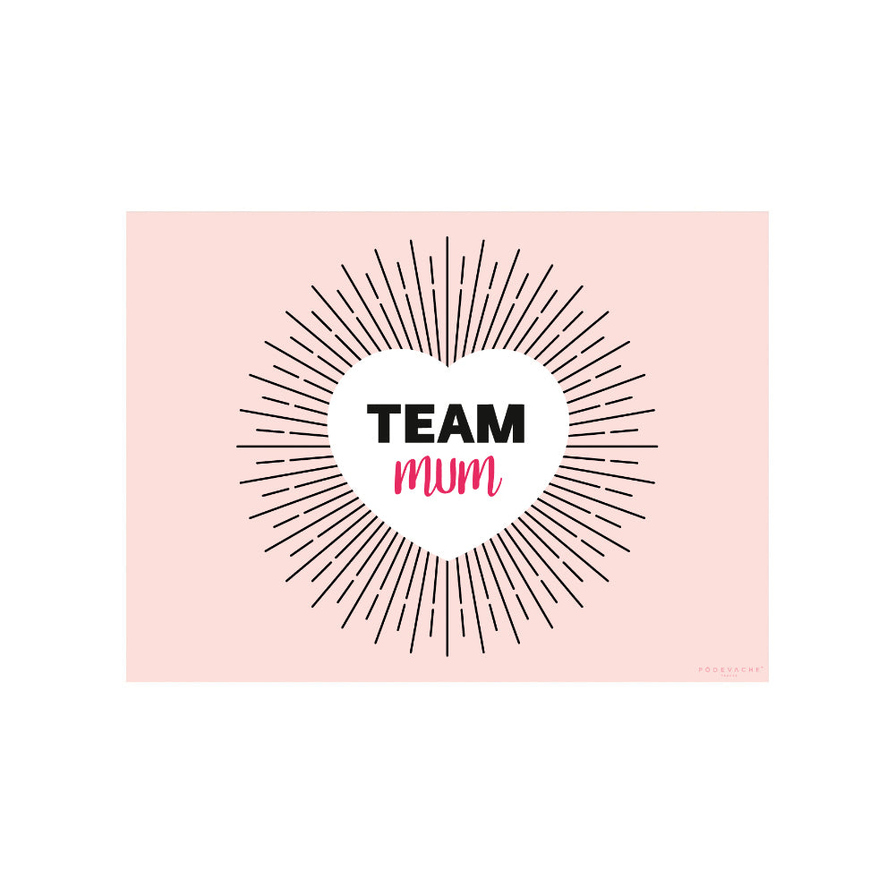 Team Mum Soleil vinyl placemat