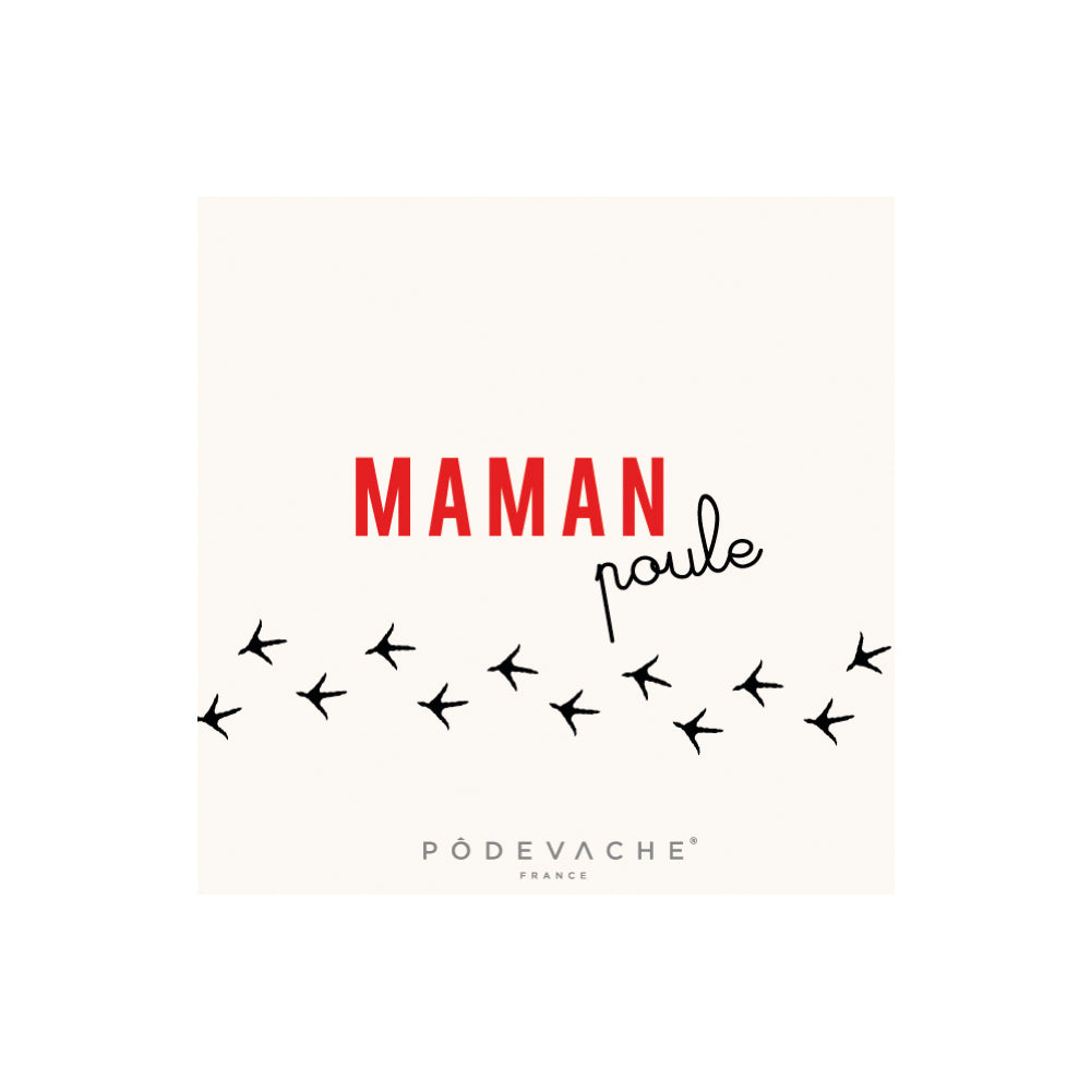 Set of 6 vinyl coasters Maman Poule