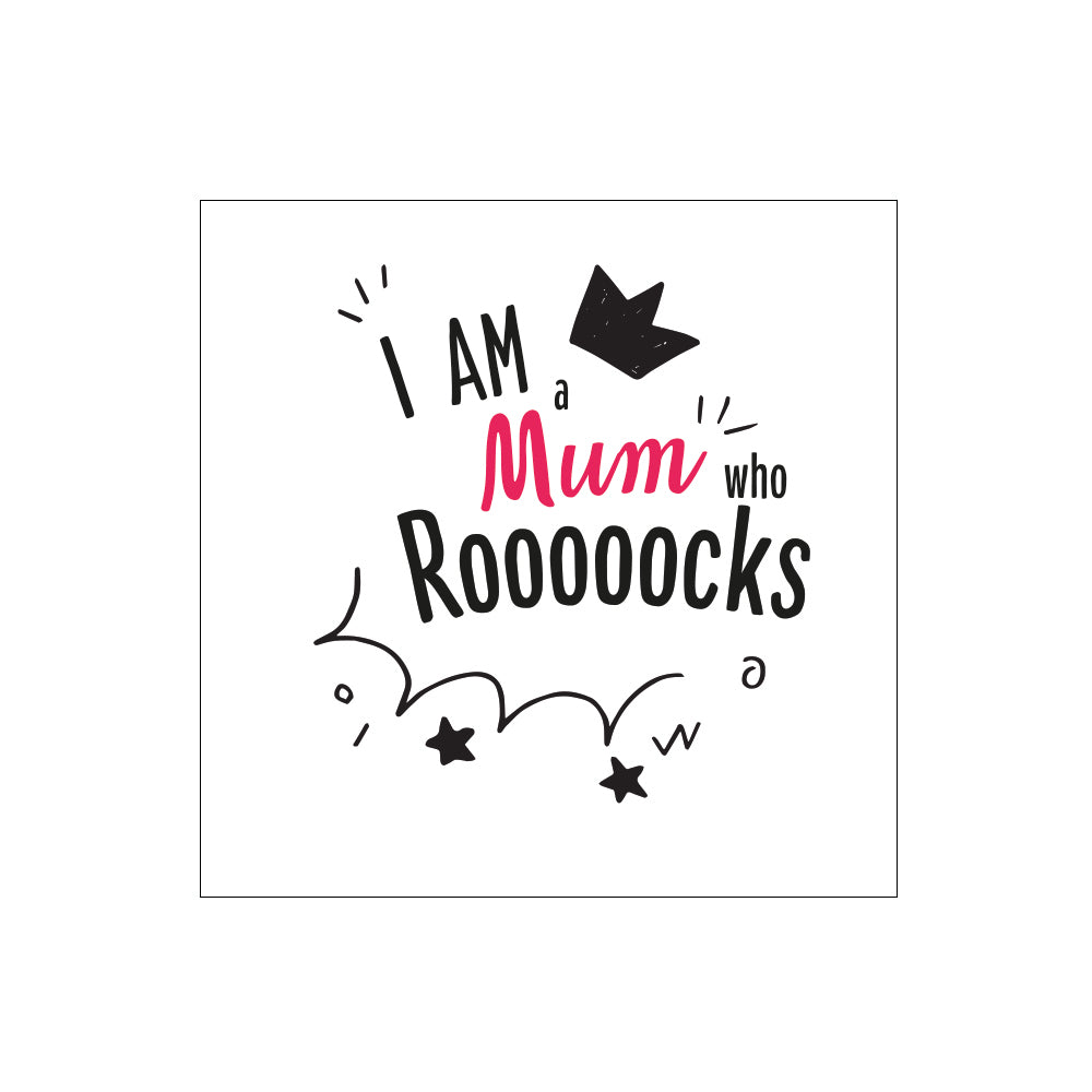 Set of 6 vinyl coasters Mom