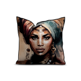 Coussin en velours carré — modèle Nubie