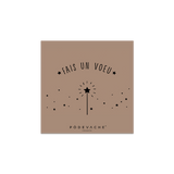 Dessous de verre en vinyle carré — modèle Fais Voeu, décor de Noël