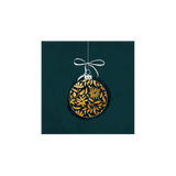 Dessous de verre en vinyle carré — modèle Golden Bauble, décor de Noël