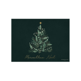 Set de table en vinyle rectangulaire — modèle Green Tree, décor de Noël