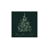 Dessous de verre en vinyle carré — modèle Green Tree, décor de Noël