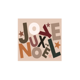 Dessous de verre en vinyle carré — modèle Joyeux Noël