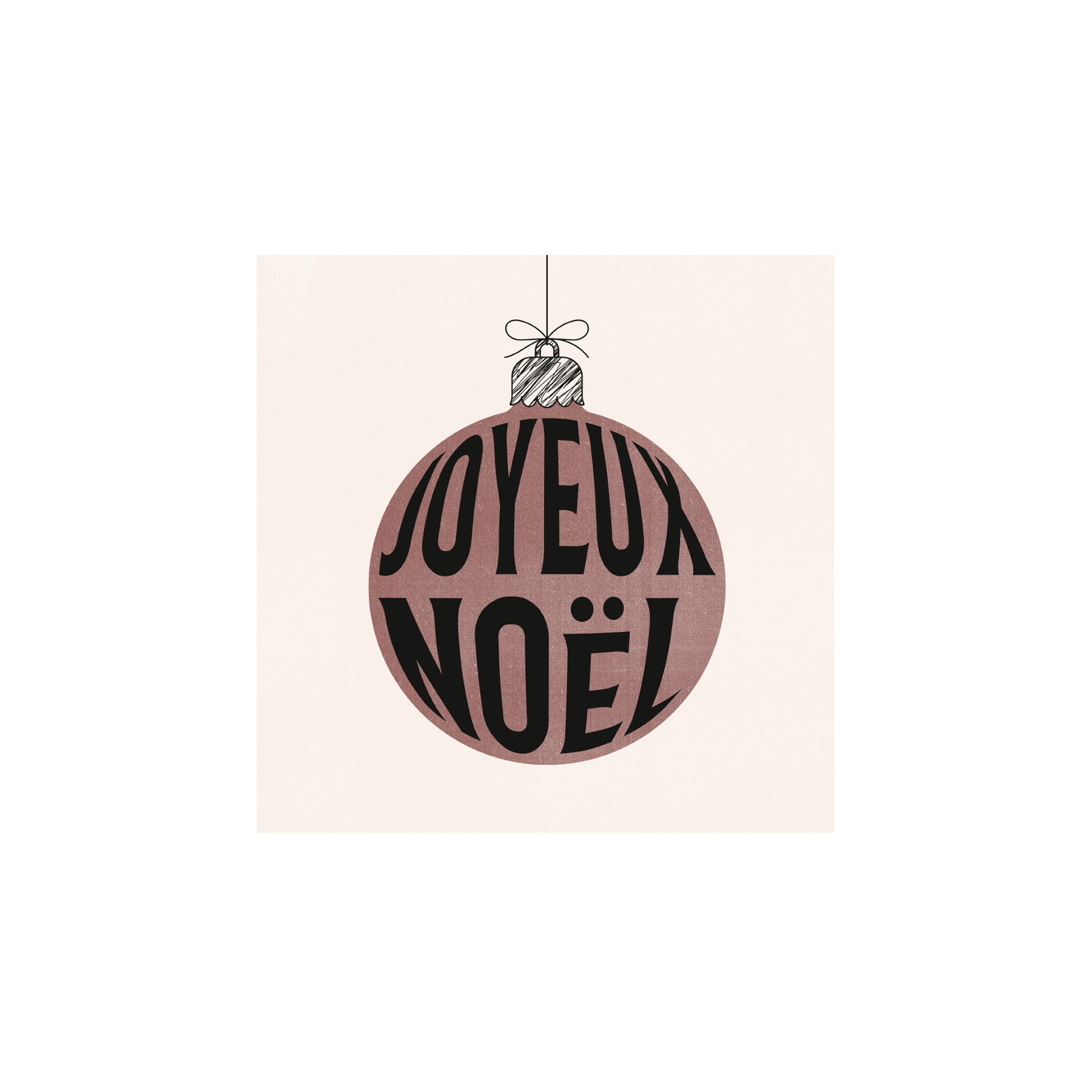 Lot de 6 dessous de verre vinyle Christmas Ball