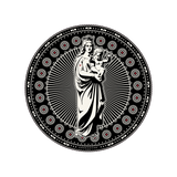 Set de table en vinyle rond — modèle Madonne, motif rayé