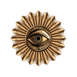 Dessous de verre en vinyle rond — modèle Gold Sun