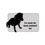 Tapis gamelle vinyle personnalisable Oh My Dog - Gris