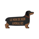 Tapis gamelle vinyle personnalisable Sausage - Noir