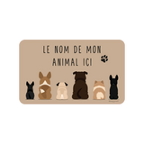 Tapis gamelle vinyle personnalisable Dog Company - Marron