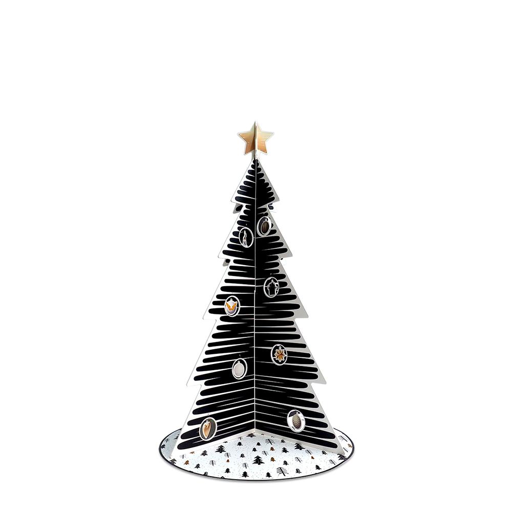 Sapin de Noël PVC Black & Gold L