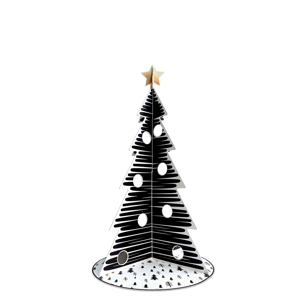 Sapin de Noël PVC Black & Gold L