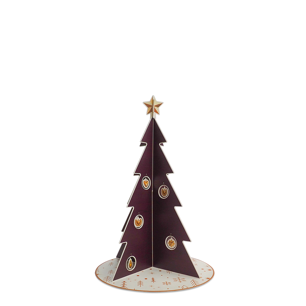 Sapin de Noël PVC Wood Aubergine M