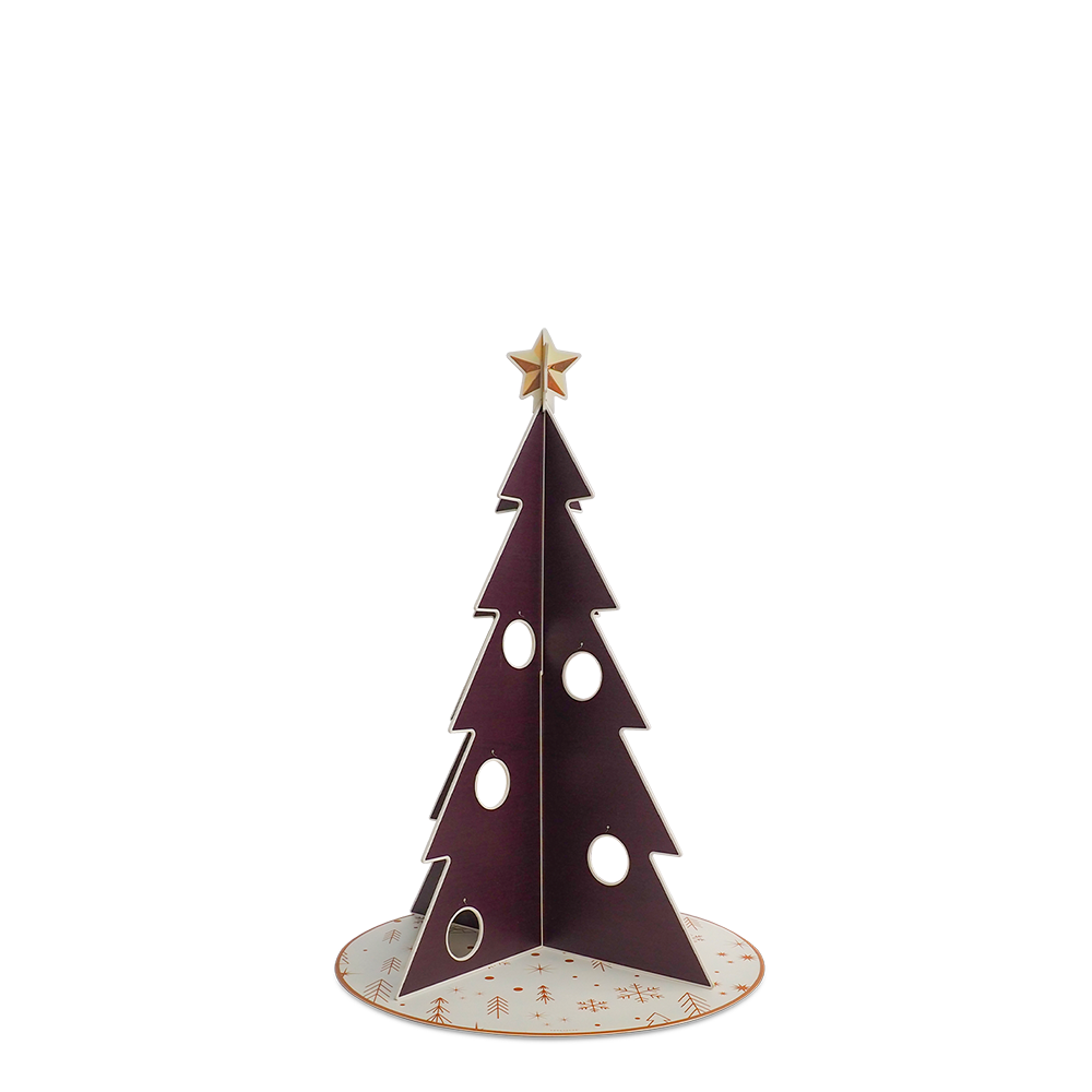 Sapin de Noël PVC Wood Aubergine M