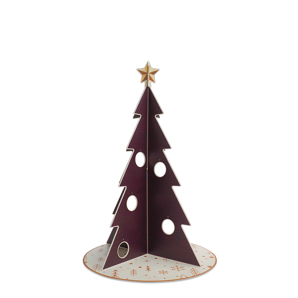 Sapin de Noël PVC Wood Aubergine L