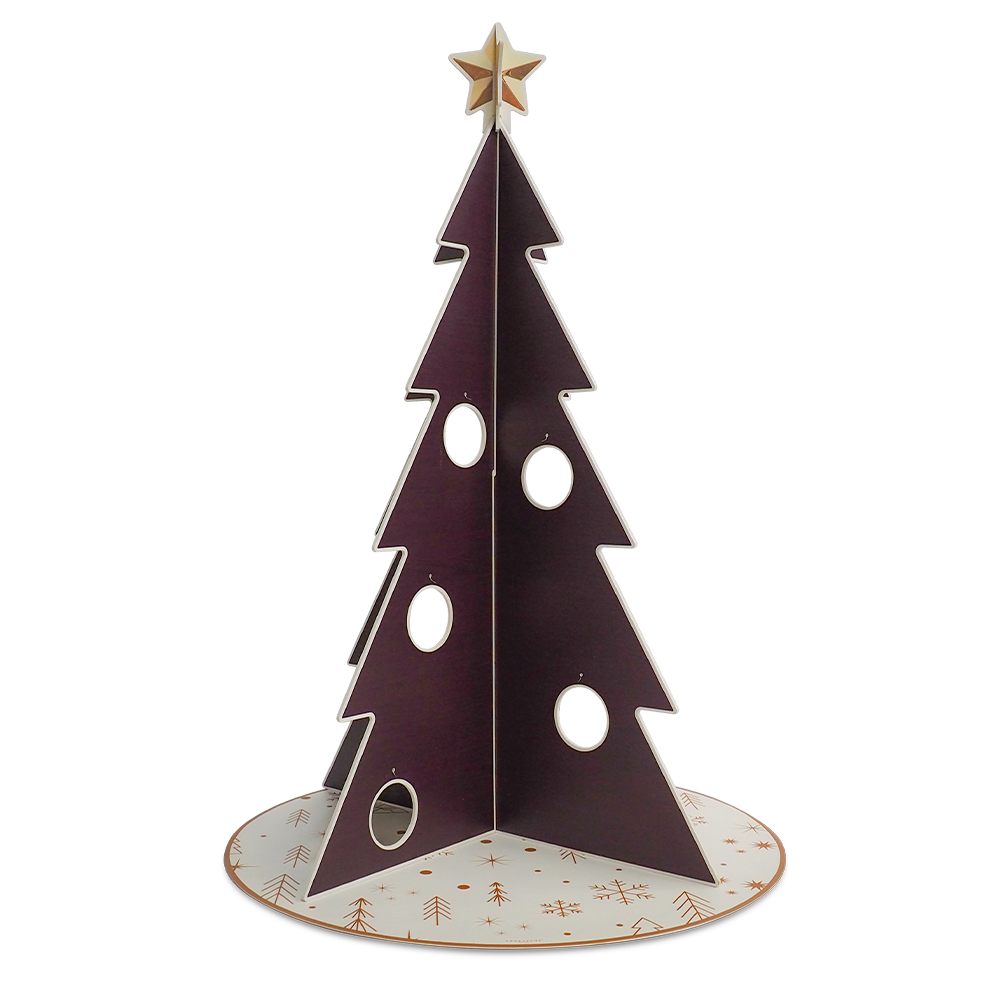 Sapin de Noël PVC Wood Aubergine XL