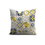 Coussin en polyester carré — modèle extérieur Zelige, inspiration bord de mer